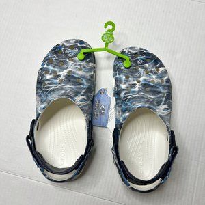 Crocs Classic All Terrain Mossy Oak Elements Agua Mens Size 8 Camo Clog Shoes